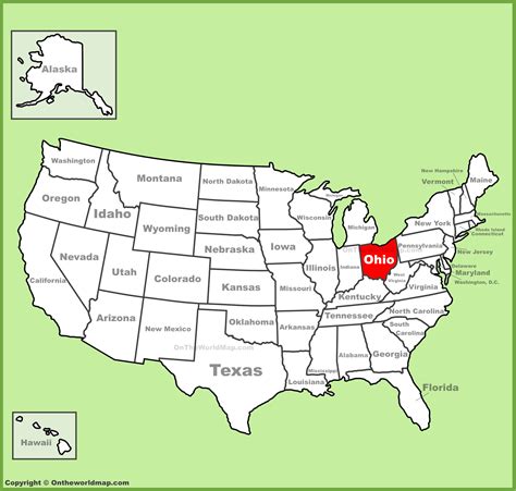 where is ohio located map.